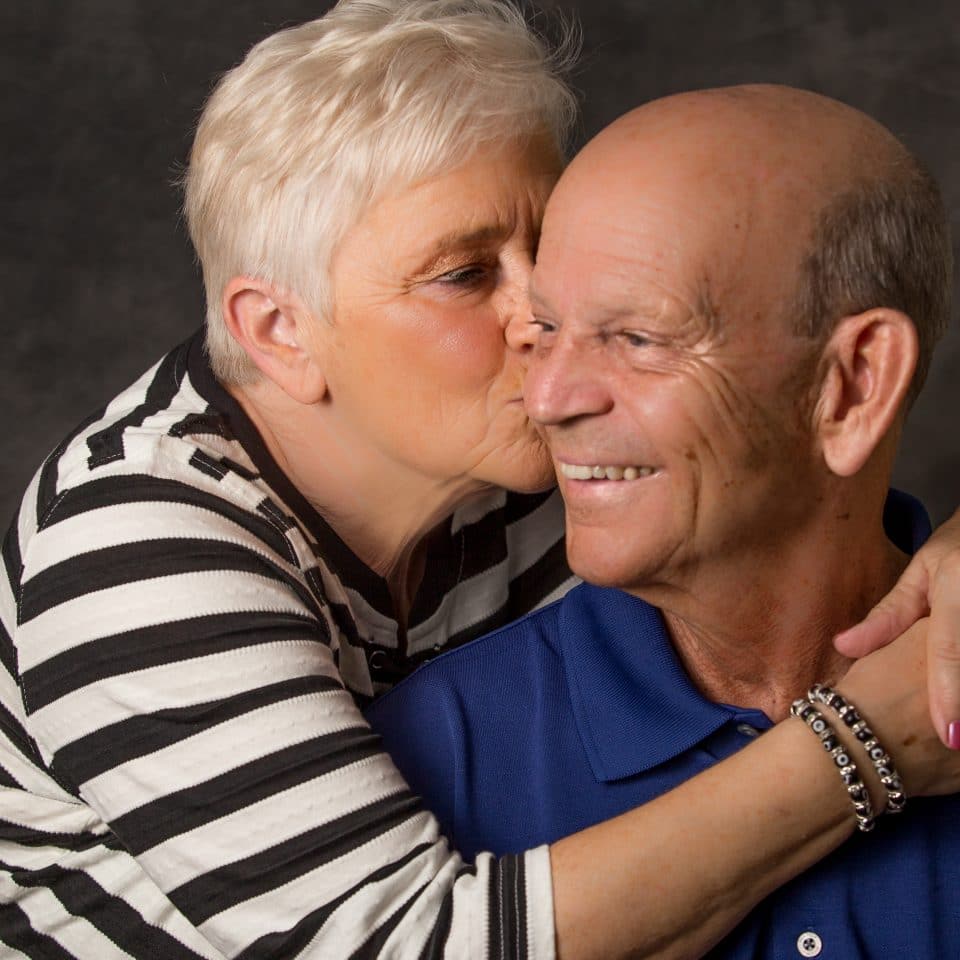 Studio portrait taken by New Smyrna Beach Photographer to celebrate a couple's 50th anniversary