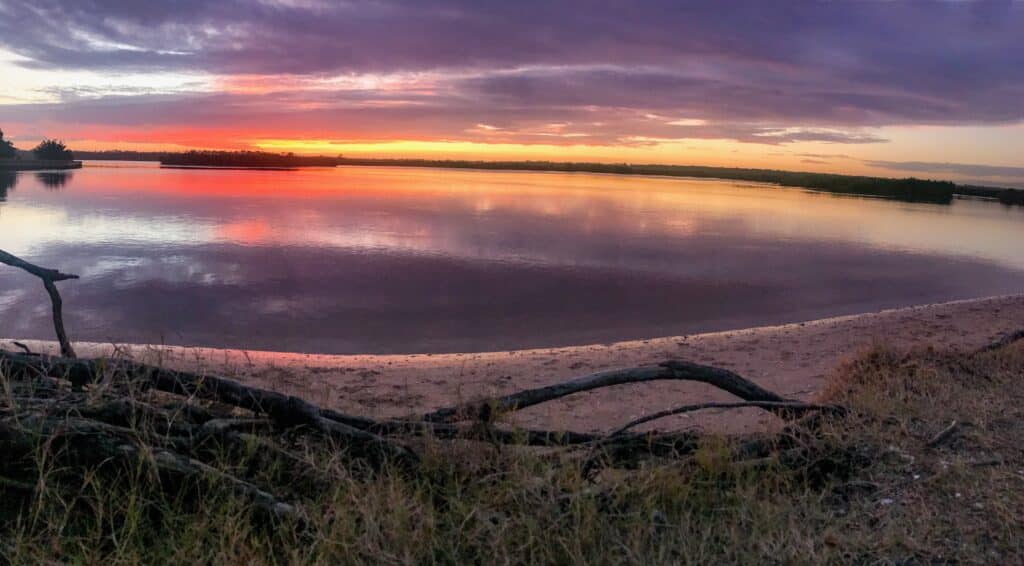 New Smyrna Beach sunset at Spruce Creek Park