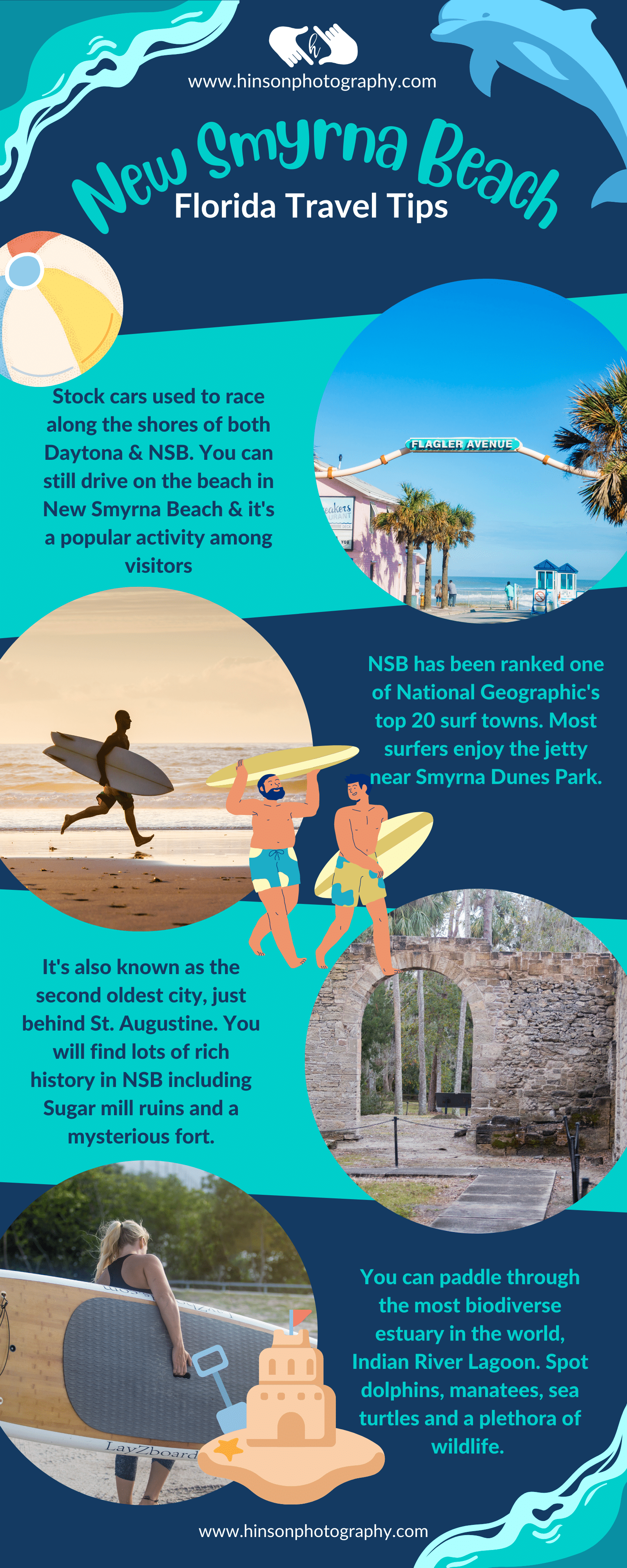 New smyrna beach travel tips infographic