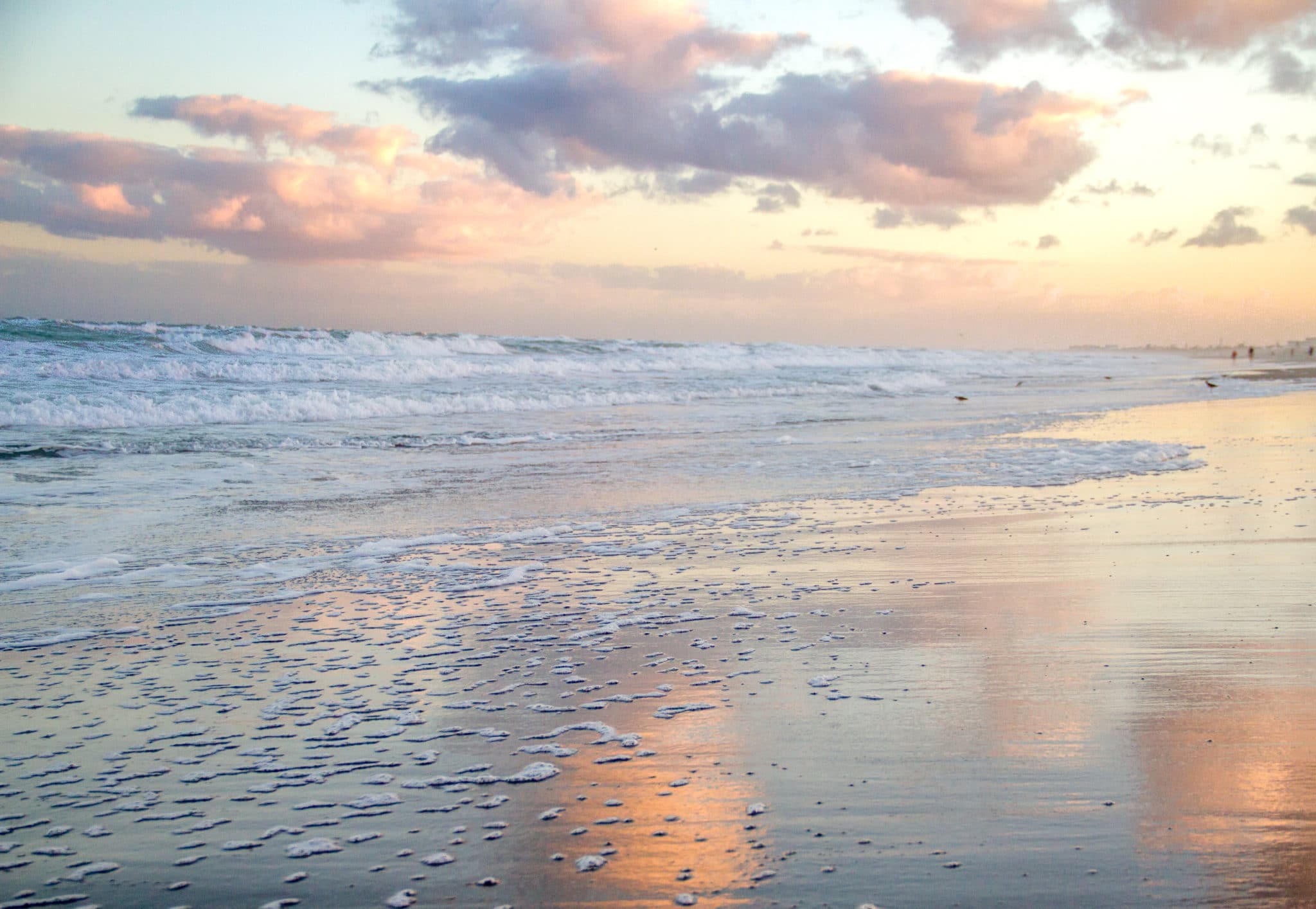 cocoa beach photography of sunset reflection in water