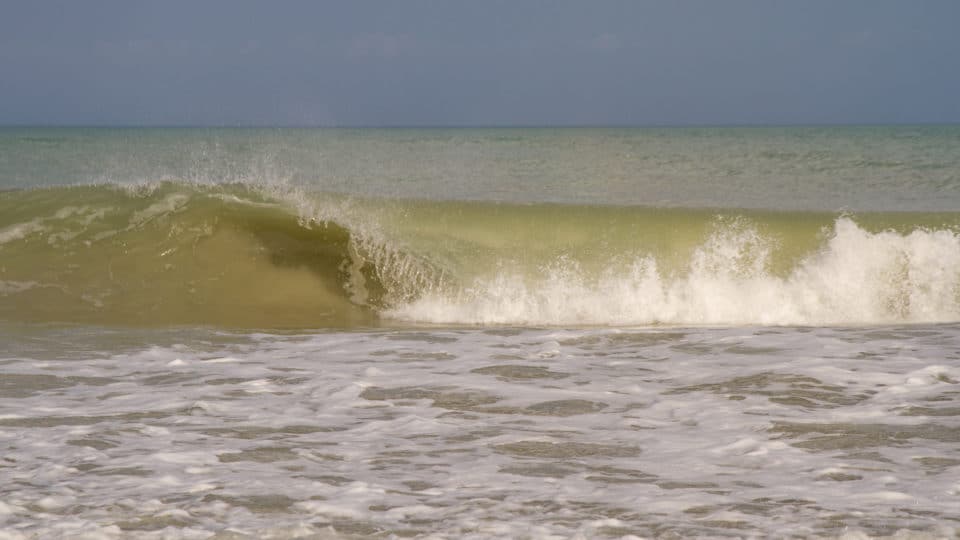 Waves crashing by vero beach photographer