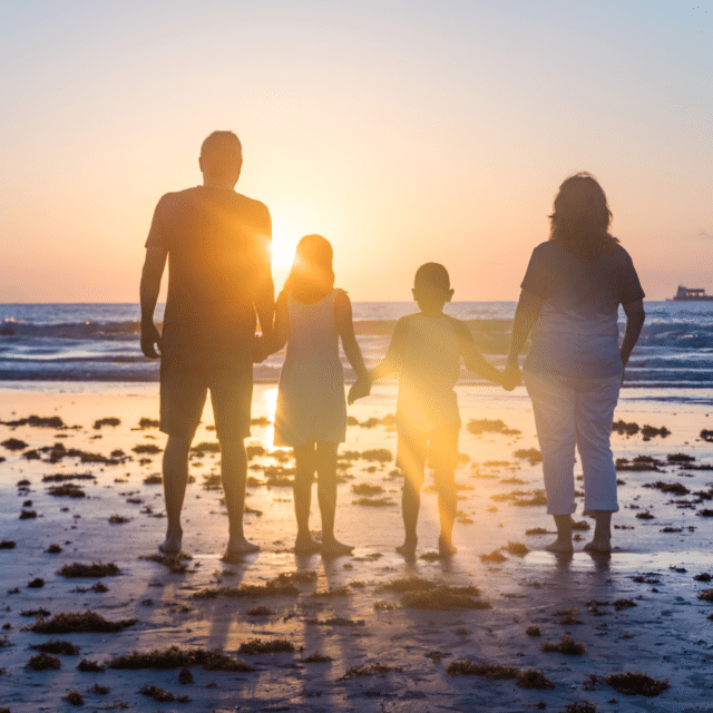 cocoa beach sunrise photography of a family